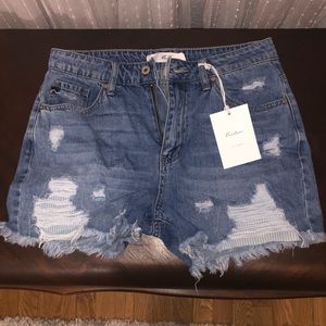 NWT DISTRESSED DENIM CUTOFFS!!